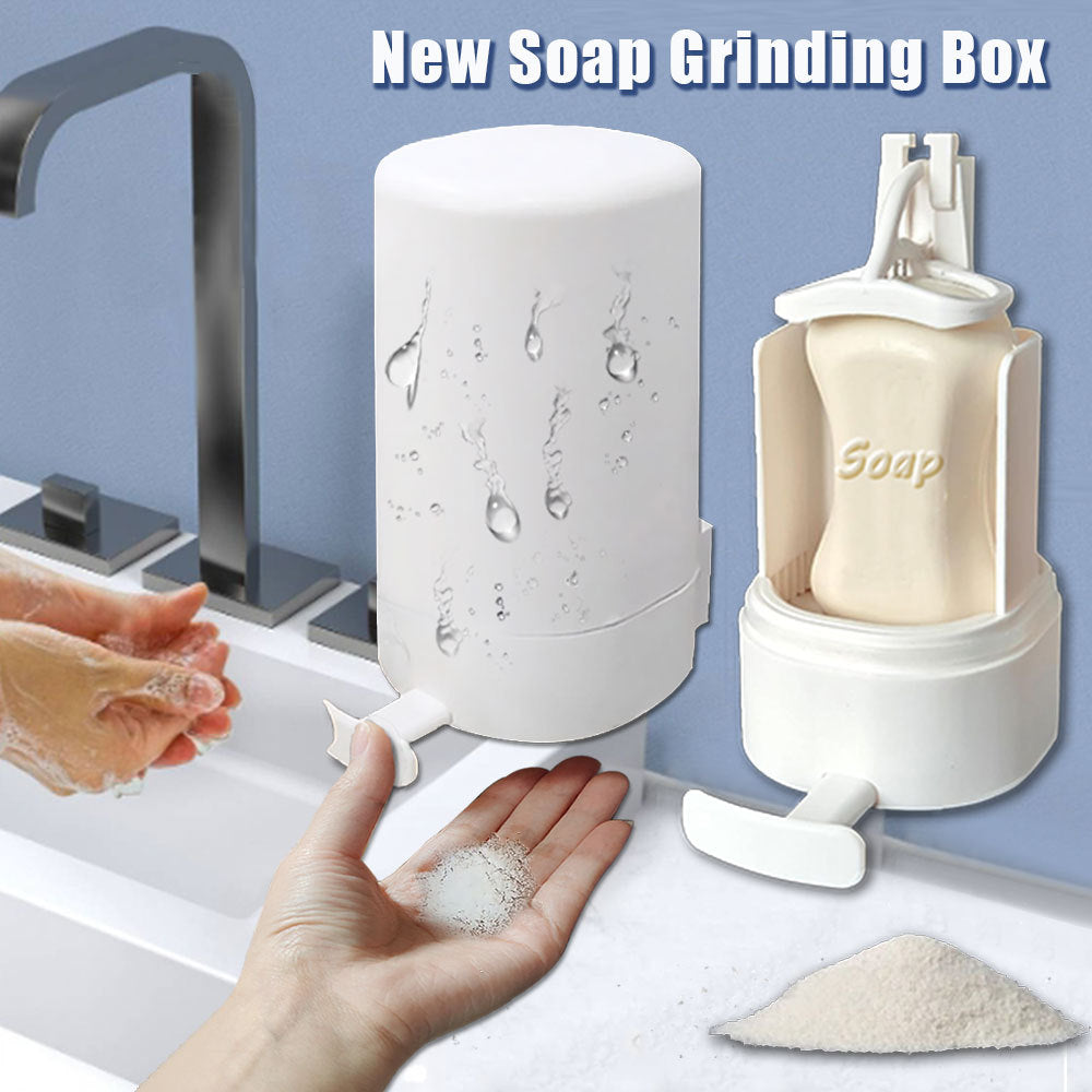 Wall-Mounted Soap Grinder & Dispenser – Dry Soap Powder Organizer for Kitchen, Bathroom, Hotel & Gym